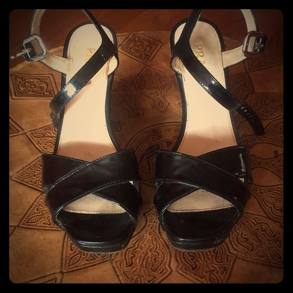 Used black Prada 36.5 wedges - Picture 1 of 2